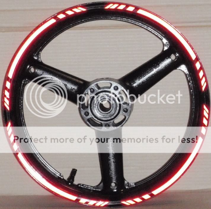 WHITE REFLECTIVE MOTORCYCLE RIM STRIPES WHEEL DECALS TAPE STICKERS CAR